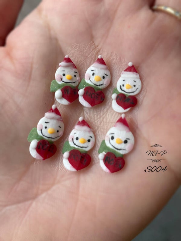 Kerstmis 3d acryl handgemaakte sneeuwpop S004