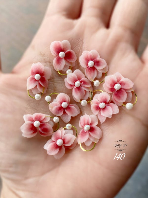 3D acryl handgemaakte bloemen 140 - per stuk