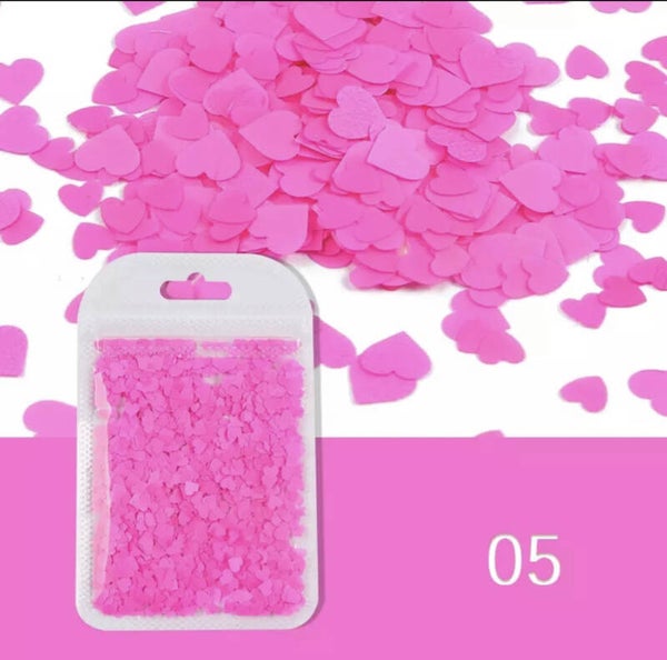 Nailart hartjes roze