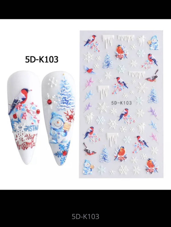 Kerst stickers 011- 5D