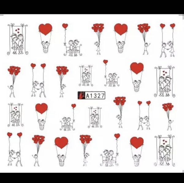Water decal stickers love 001