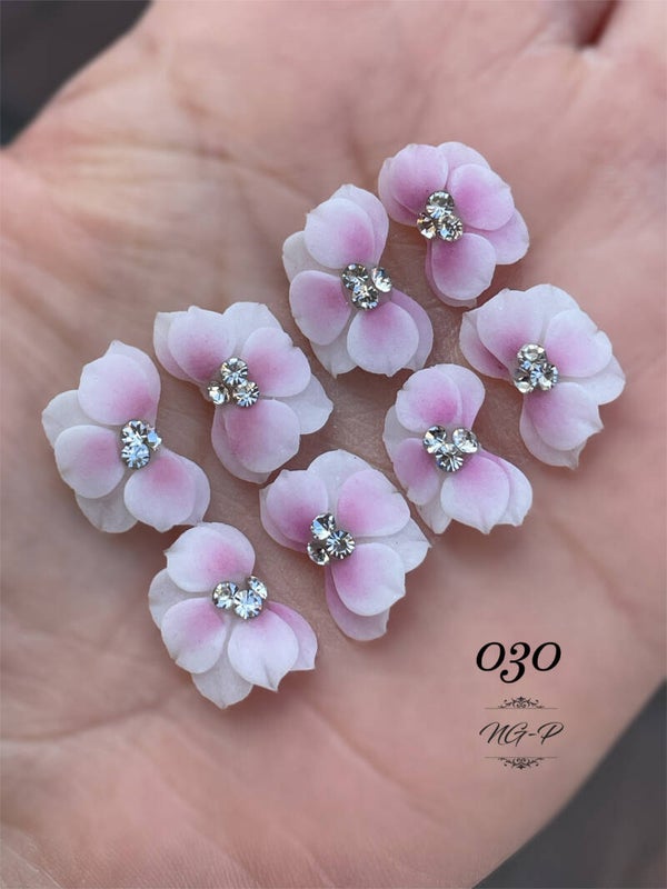 3D acryl handgemaakt bloemen 030 - per stuk