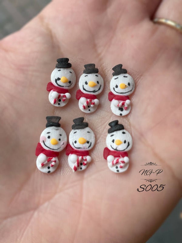 Kerstmis 3d acryl handgemaakte sneeuwpop S005