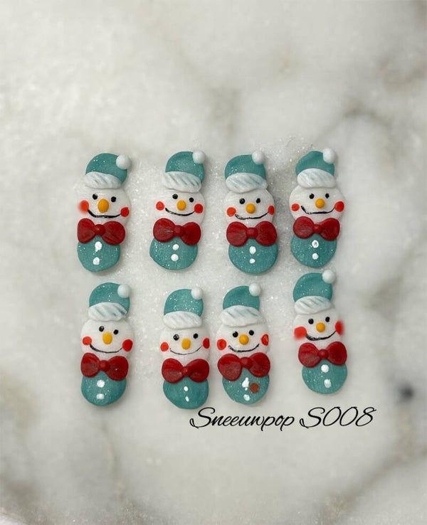 Kerstmis 3d acryl handgemaakte sneeuwpop S008