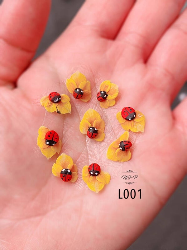 3D acryl handgemaakte lieveheersbeestje L001 - per stuk