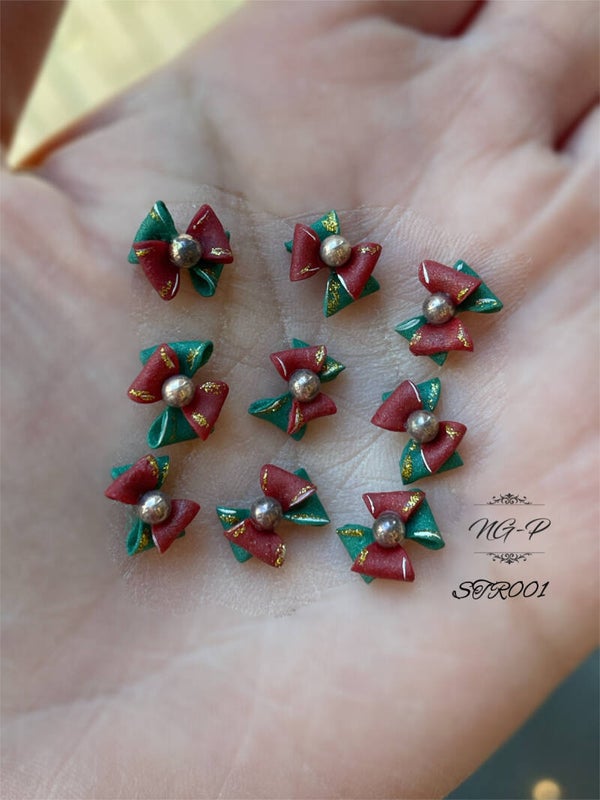 Kerstmis 3d acryl handgemaakte strikjes STR001
