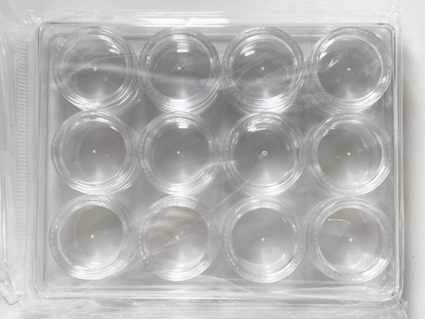 Kunststof opberg potjes set 12 stuks