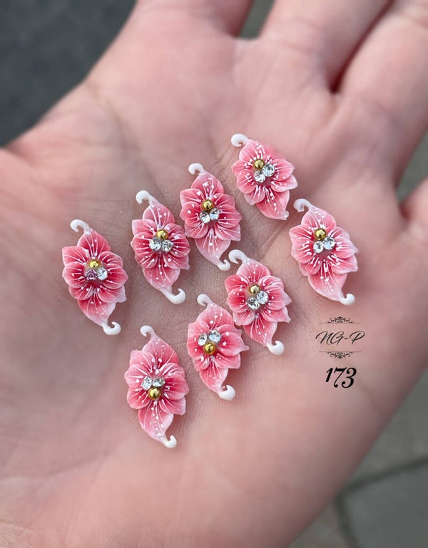 3D acryl handgemaakt bloemen 173 -per stuk