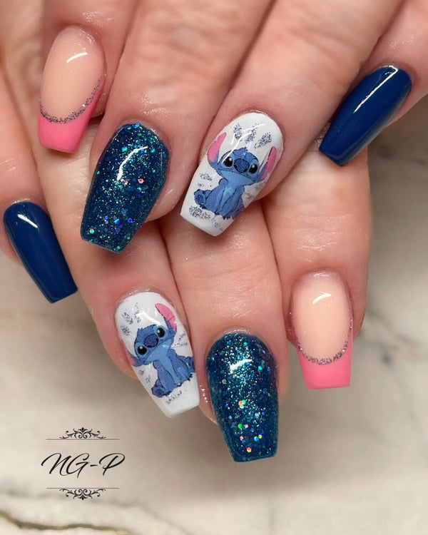 Nailart water decal stickers Stitch