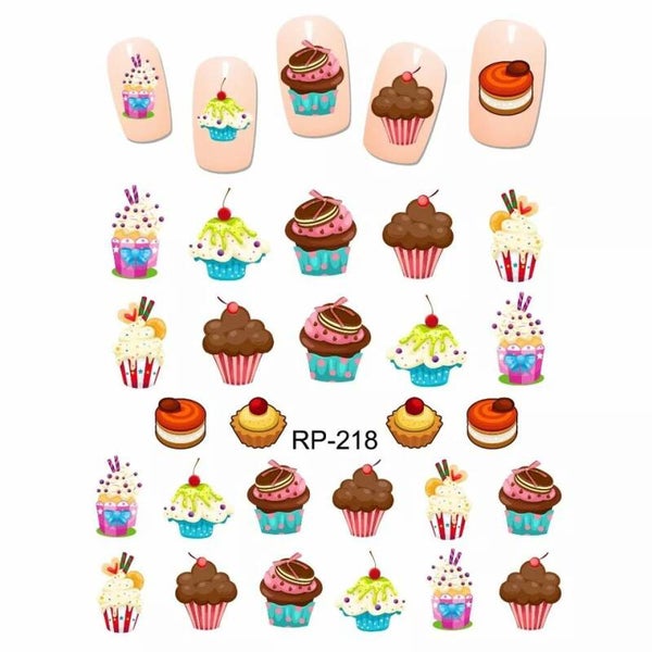 Water decal stickers cupcakes 003