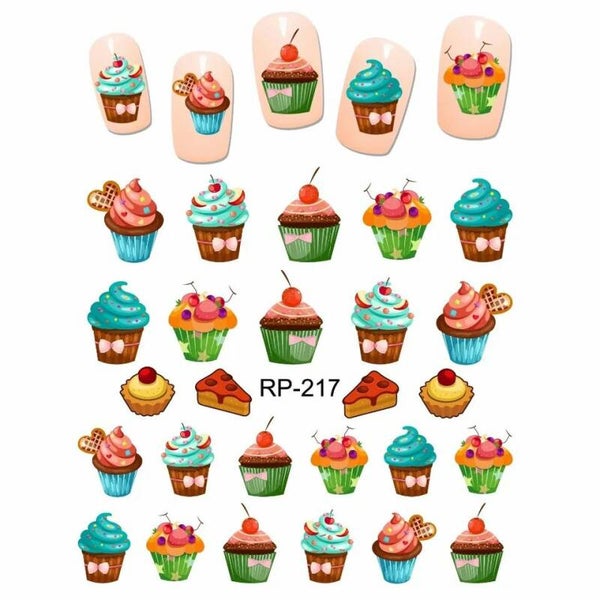 Water decal stickers cupcakes 004