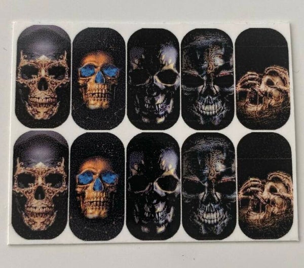 Nailart water decal stickers Skull