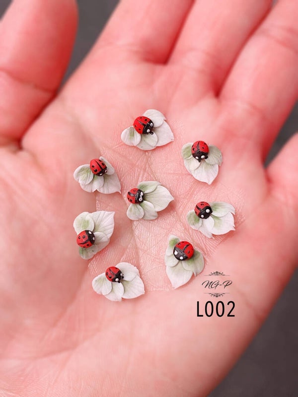 3D acryl handgemaakte lieveheersbeestje L002 - per stuk