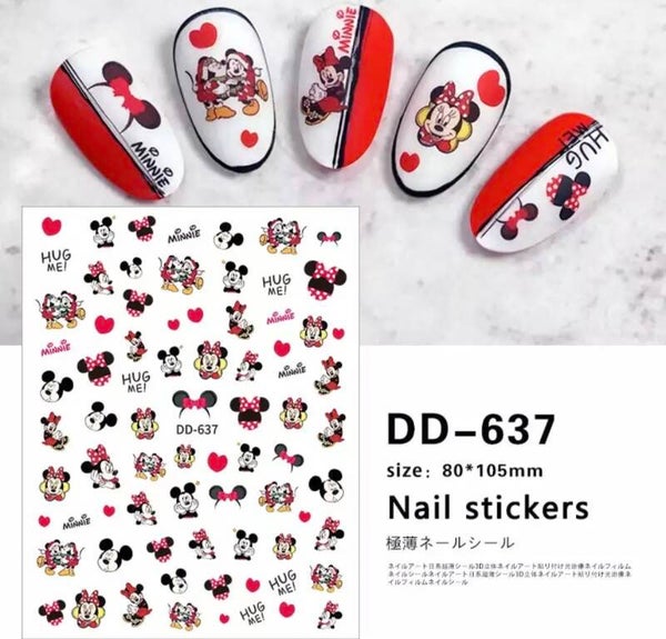 Nailart lijm stickers Mickey Mini mouse 06