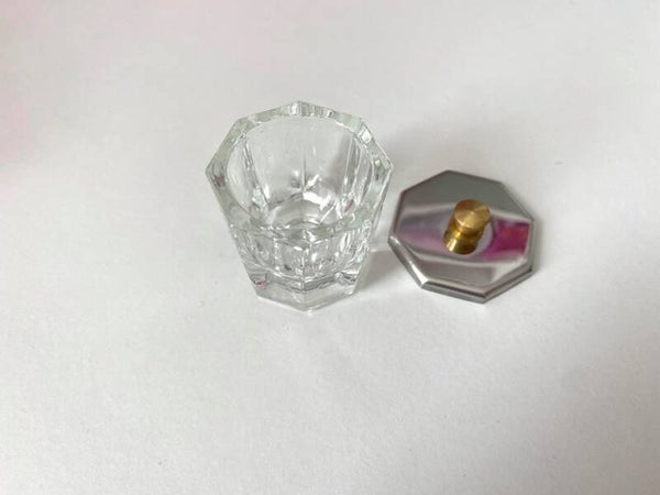 Glas potje met staal deksel 5ml