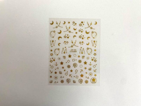 Nailart stickers goud 002