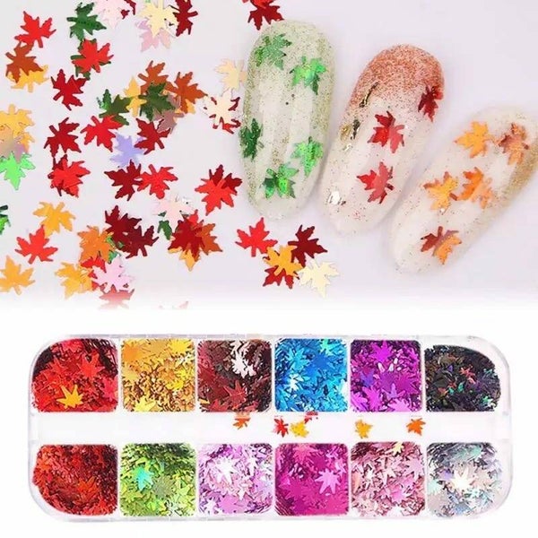 Nailart herfst blaadjes box