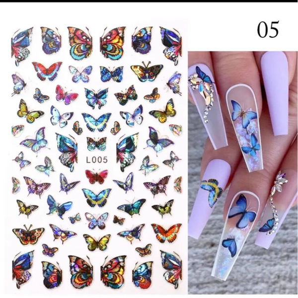nailart stickers vlinders 016