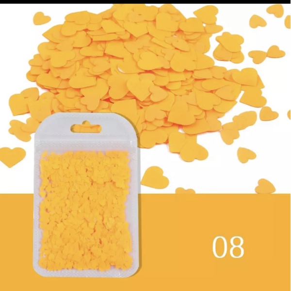 Nailart hartjes geel