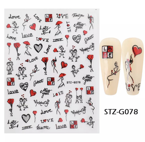 Nailart stickers love 002