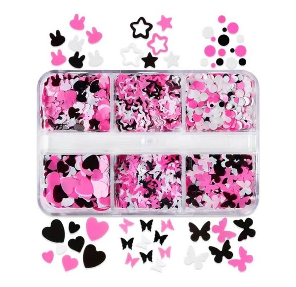 Nailart box mix 6 vakjes 005