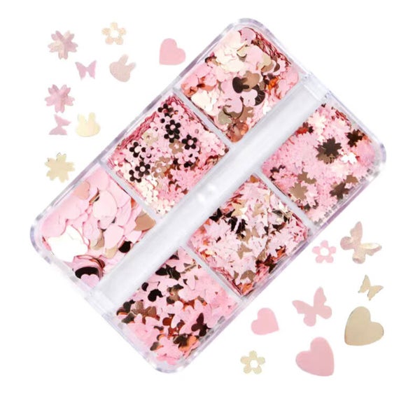 Nailart box mix 6 vakjes 006