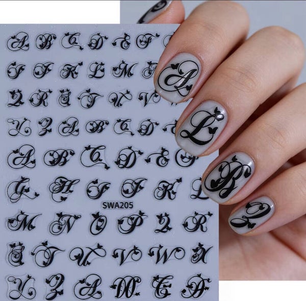Nailart stickers letters 002