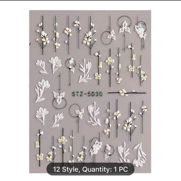 Nailart stickers bloemen 038