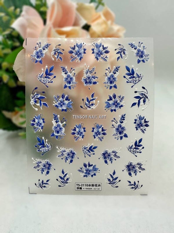 Nailart stickers bloemen 028(5D)