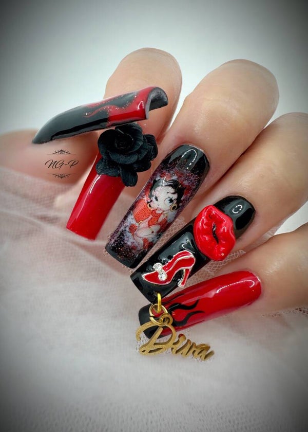 Nailart water decal stickers Betty Boop