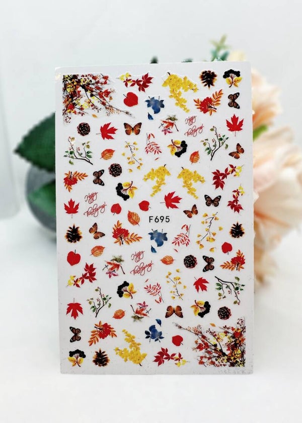 Nailart stickers herfst blaadjes 006