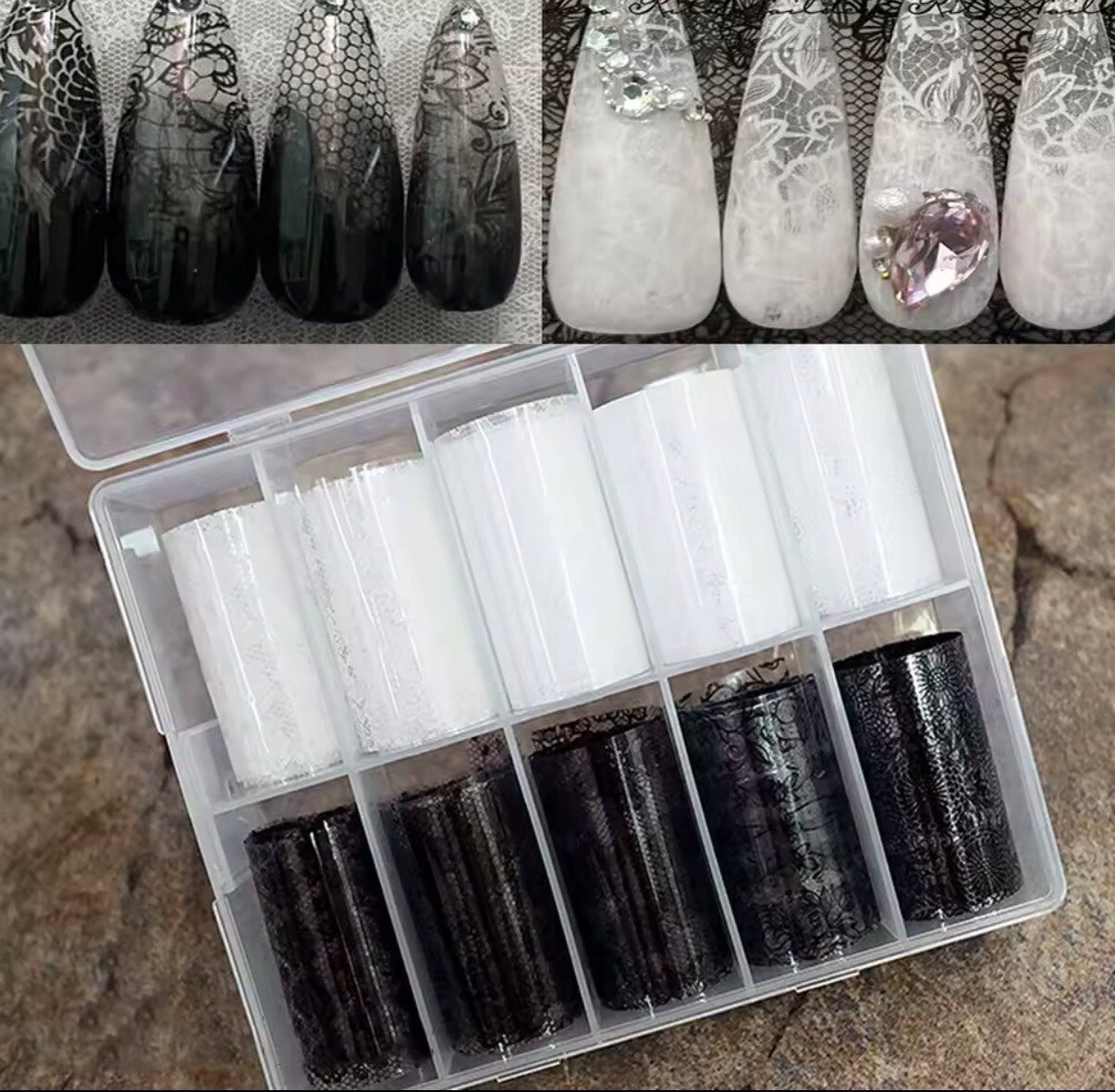 Transfer folie's box print 009 GRATIS STICKY GEL