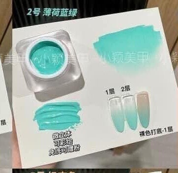 Nailart/ombre gel mint 002