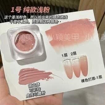 Nailart/ombre gel nude kleur 001