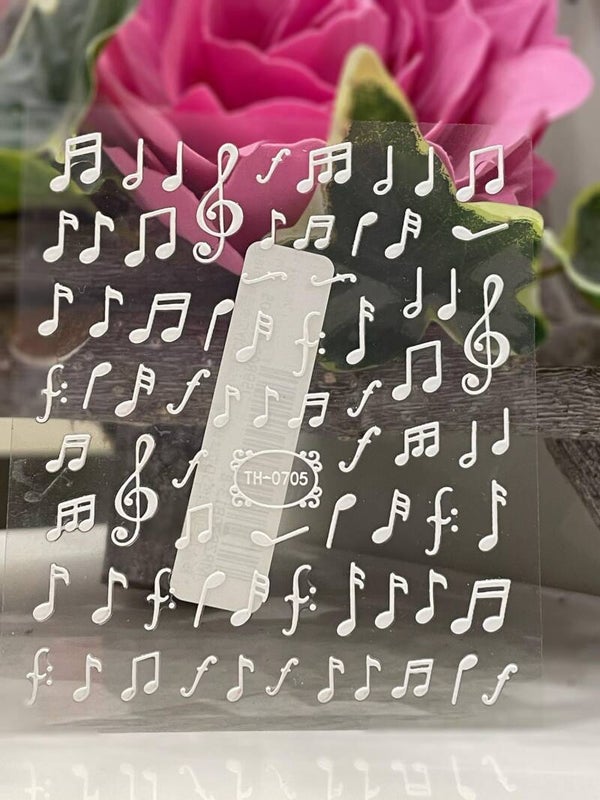 Nailart stickers muziek notes