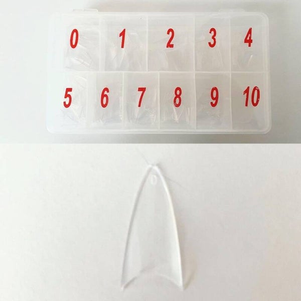 HALVE TIPS Stiletto M zak 500 stuks OPRUIMING