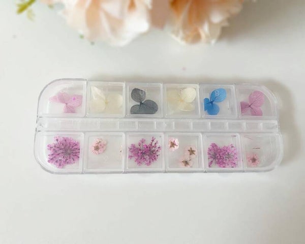 Nailart gedroogde bloemen 005 mix 3 soorten