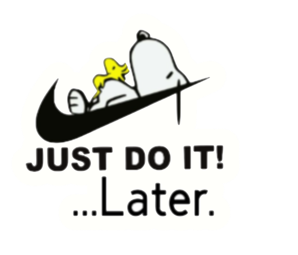 Just do it snoopy sticker