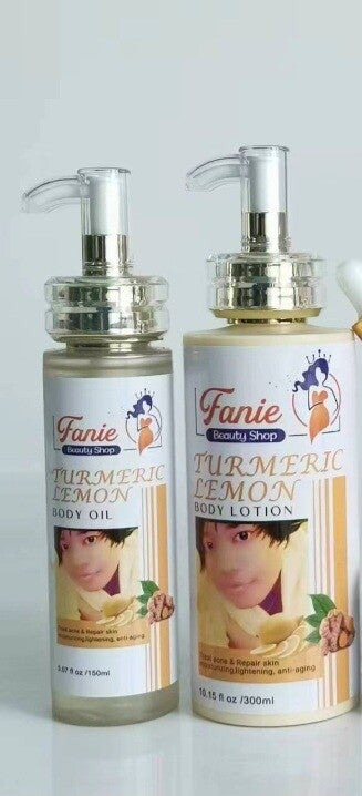 Kurkuma Zitrone Akne Körperlotion & Körperöl / Turmeric Lemon Acne Body Lotion & Body Oil