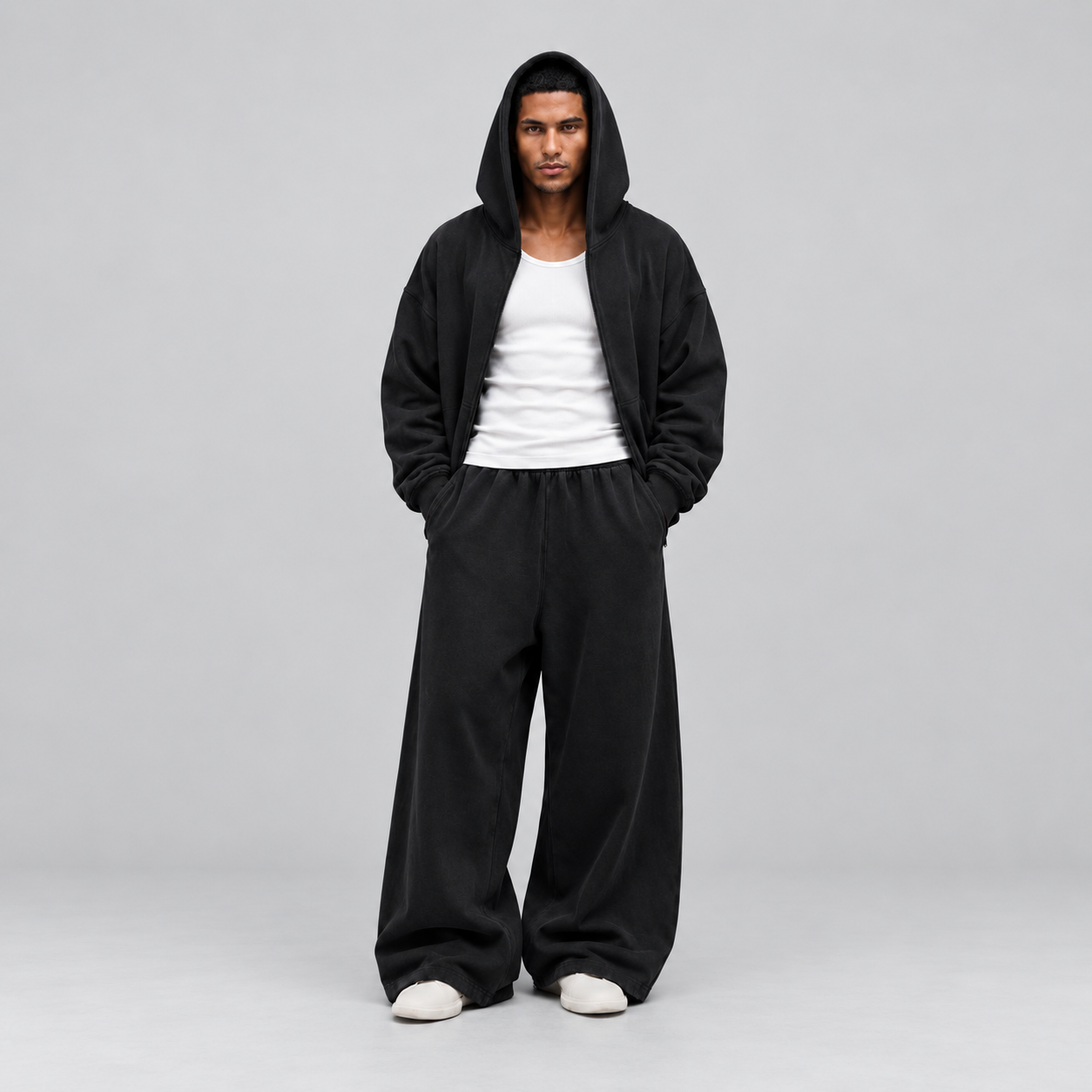 Oversized Jogger Washed Black