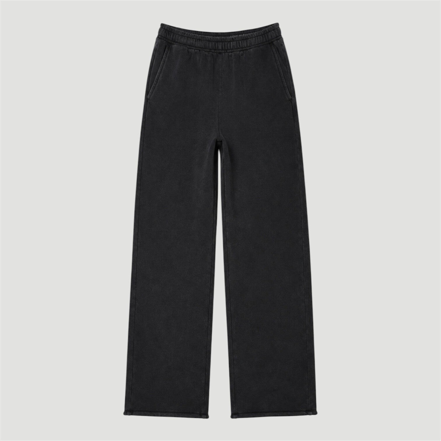 Straight Joggers Washed Black