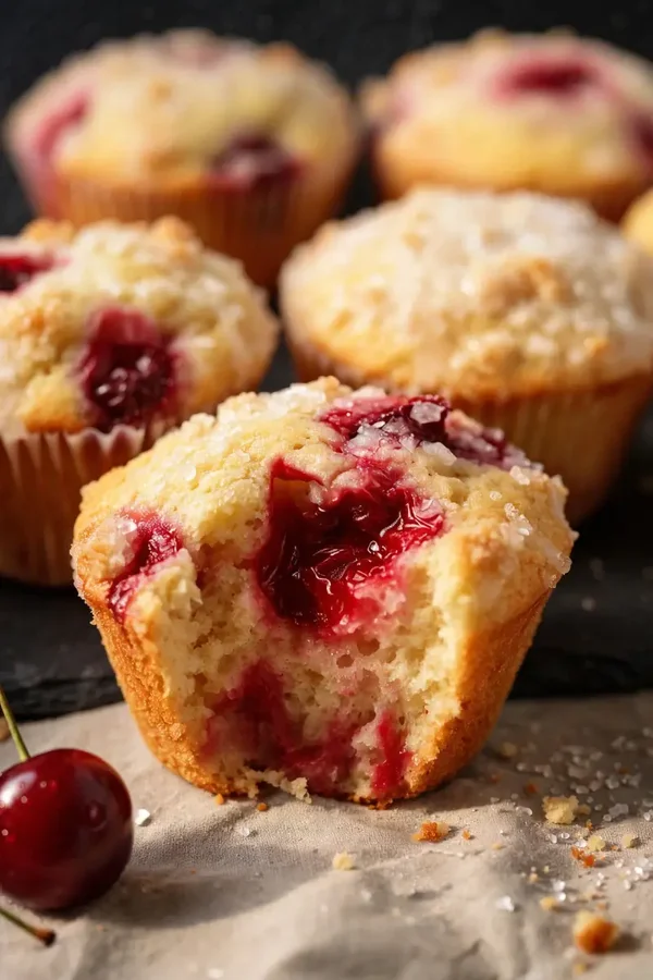 Cherry Cobber muffin