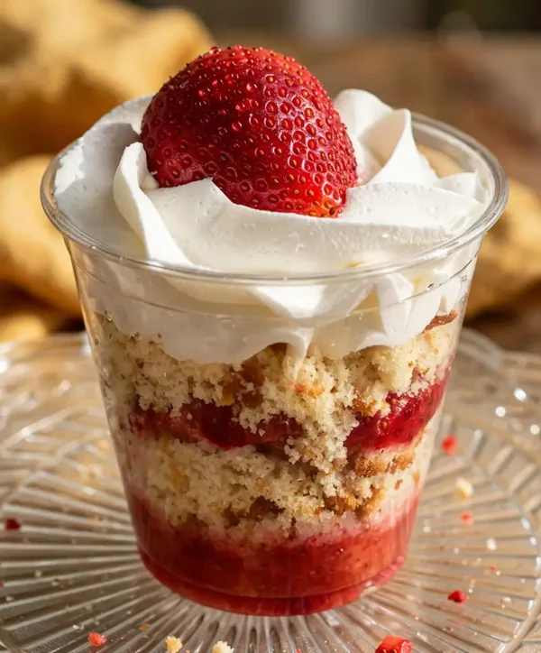 Strawberry short cake cups