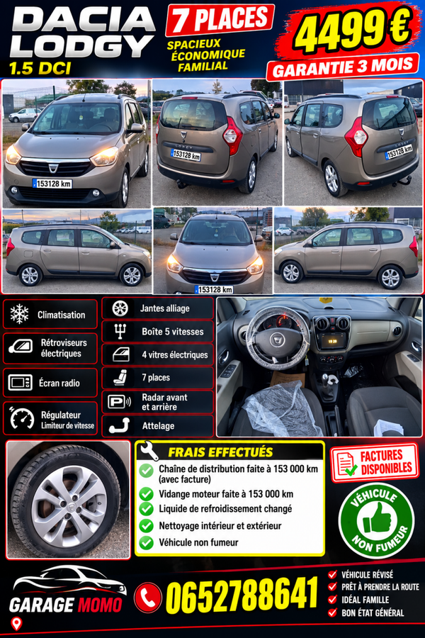 Dacia lodgy 1.2 tce 7 places