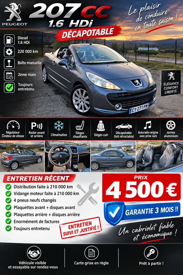 Peugeot 207 cc 1.6 hdi