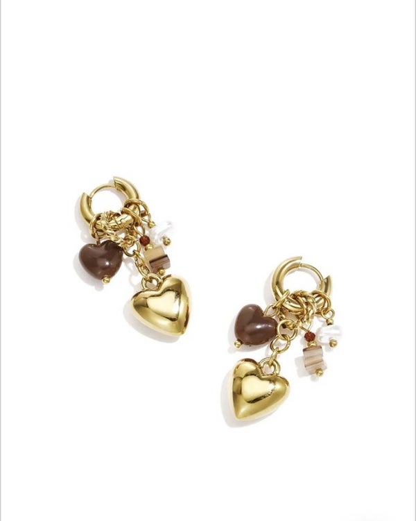 Golden Heart Oorbellen