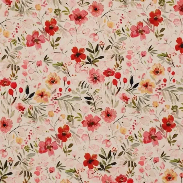 Legging of flare red flowers