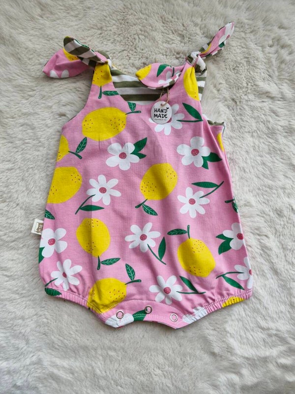 Bubble romper 62 citroentjes