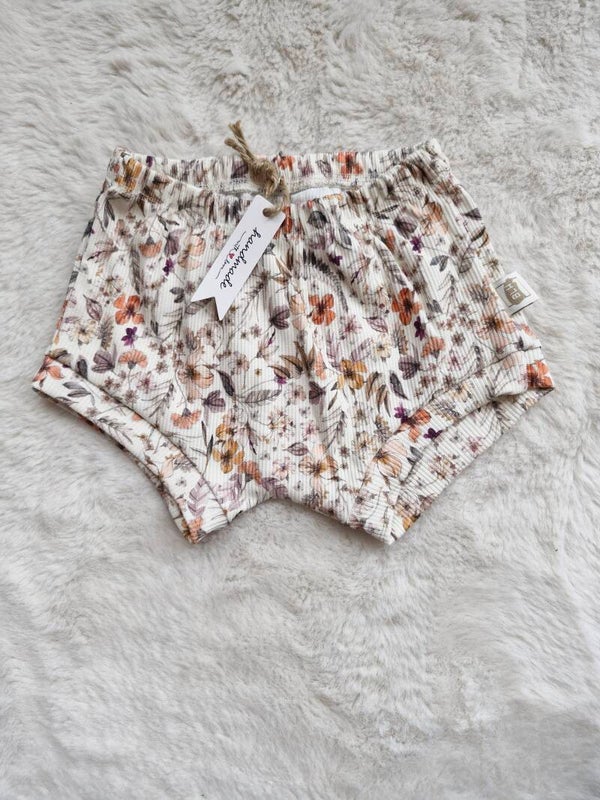 Shortie 80 rib pink flowers