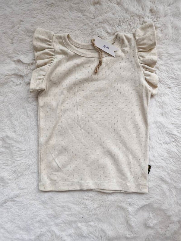 Fluttersleeve pointoille beige 86